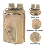 Molle 1000D Nylon Tactical Molle Walkie Talkie Pouch