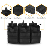 Molle Tactical 600D 5.56 Triple Magazine Double-Layer Mag Pouch