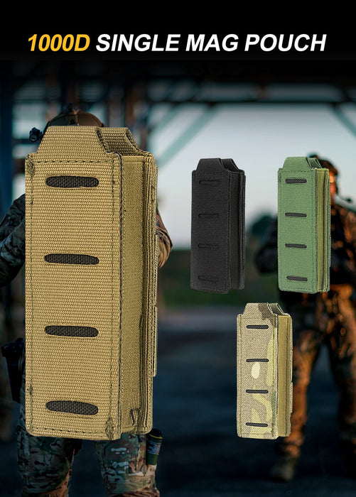 Military Molle Tactical 9mm Single Magazine Pouch