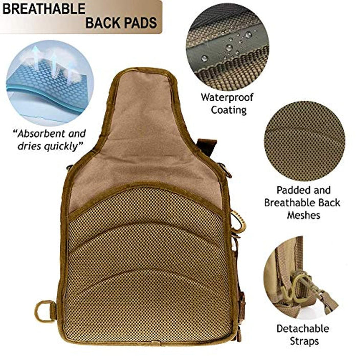 15L Molle Military Tactical Single Shoulder Sling Backpack