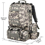 50L Military MOLLE 600D 4 in 1 Tactical Army Backpack