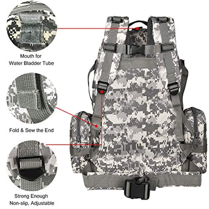 50L Military MOLLE 600D 4 in 1 Tactical Army Backpack