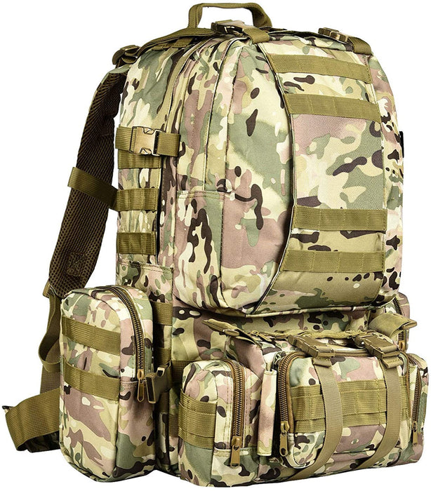 50L Military MOLLE 600D 4 in 1 Tactical Army Backpack
