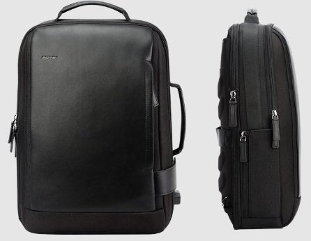 Men's Expandable Nylon Business 15" Laptop Backpack with USB Charging