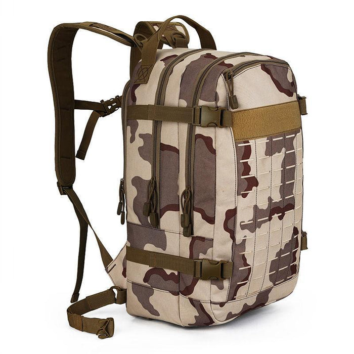 30L Camping Hiking Military Backpack-Three Sand Camo-ERucks