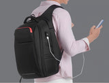 Men's Modern Euro Nylon Anti-Theft 15" Laptop Backpack with USB Charging