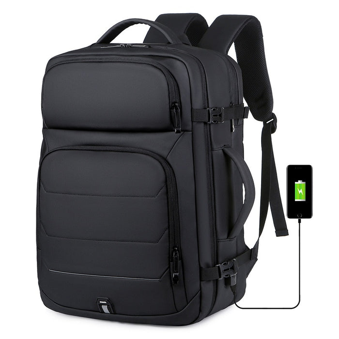 Large Capacity Expandable 17in Laptop Backpack with USB Charging