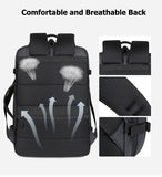 Large Capacity Expandable 17in Laptop Backpack with USB Charging