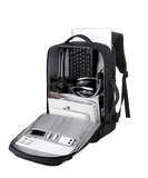 Large Capacity Expandable 17in Laptop Backpack with USB Charging