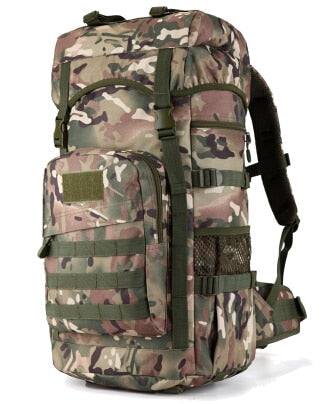 50L Molle/PALS Top Loaded Hiking Rucksack with Raincover