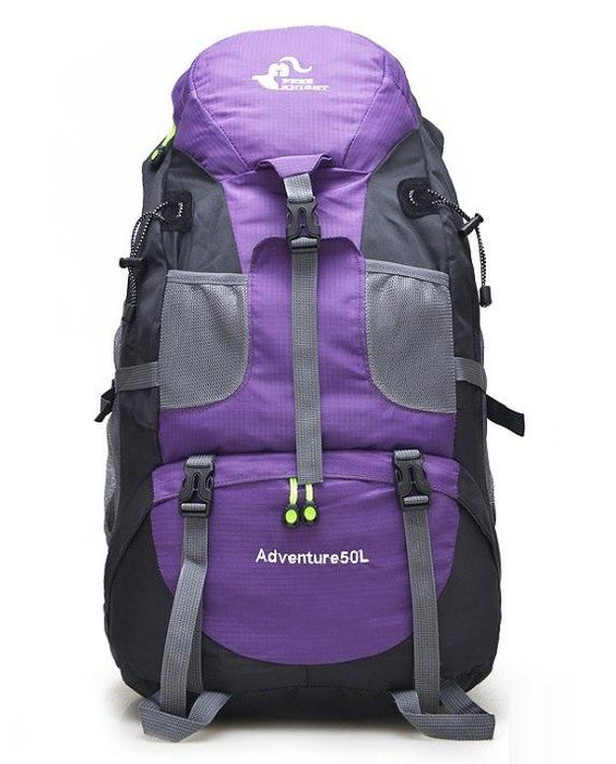 50L Large Waterproof Climbing Hiking Mountaineering Backpack-Deep Purple-ERucks