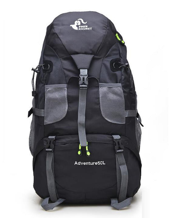 50L Large Waterproof Climbing Hiking Mountaineering Backpack-Tech Black-ERucks
