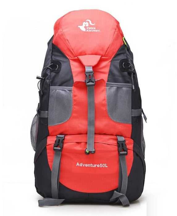 50L Large Waterproof Climbing Hiking Mountaineering Backpack-Bonfire Red-ERucks