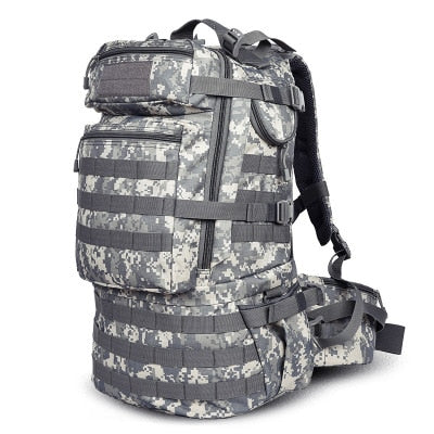 50L Military MOLLE Tactical Army Backpack with Waist Strap-ACU Camo-ERucks