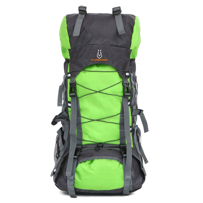 60L Nylon/Oxford Waterproof Camping Hiking Trekking Rucksack-Meadow Green-ERucks