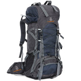 60L Nylon/Oxford Waterproof Camping Hiking Trekking Rucksack-Midnight Blue-ERucks