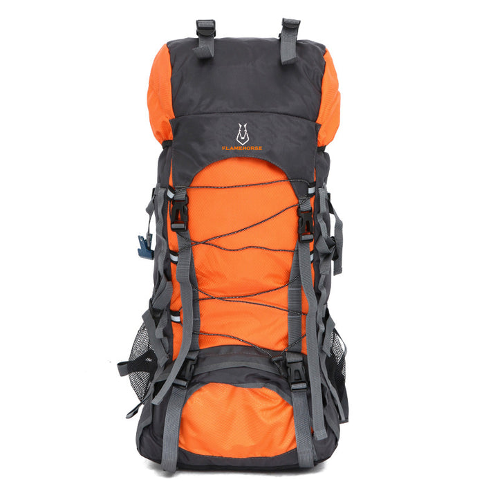 60L Nylon/Oxford Waterproof Camping Hiking Trekking Rucksack-Sunrise Orange-ERucks