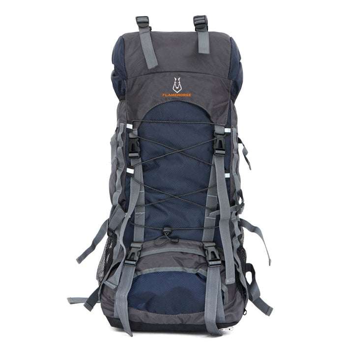 60L Nylon/Oxford Waterproof Camping Hiking Trekking Rucksack-Midnight Blue-ERucks