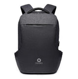 Multi-Function Anti-Theft Fashion Backpack with USB Charging-Black-ERucks