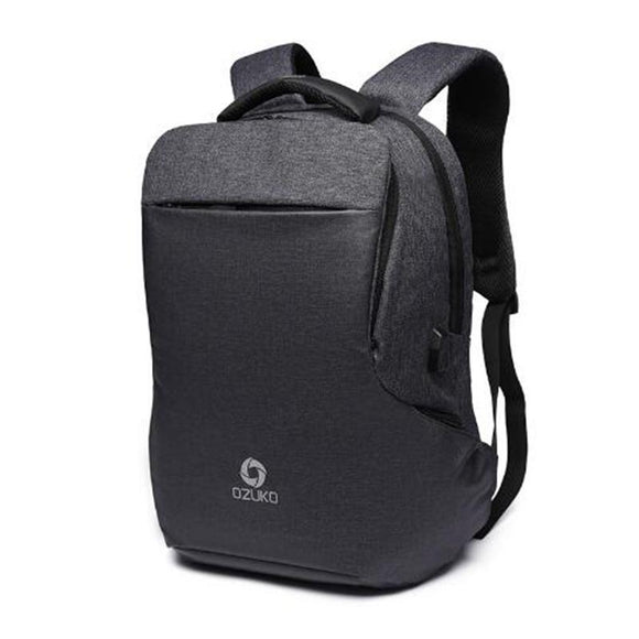 Multi-Function Anti-Theft Fashion Backpack with USB Charging-Black-ERucks