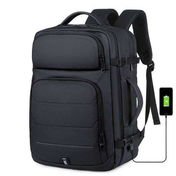 Large Capacity Expandable 17in Laptop Backpack with USB Charging