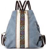 Women's Canvas Boho Backpack