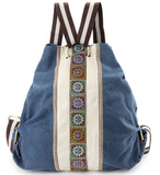 Women's Canvas Boho Backpack