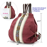 Women's Canvas Boho Backpack