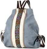 Women's Canvas Boho Backpack