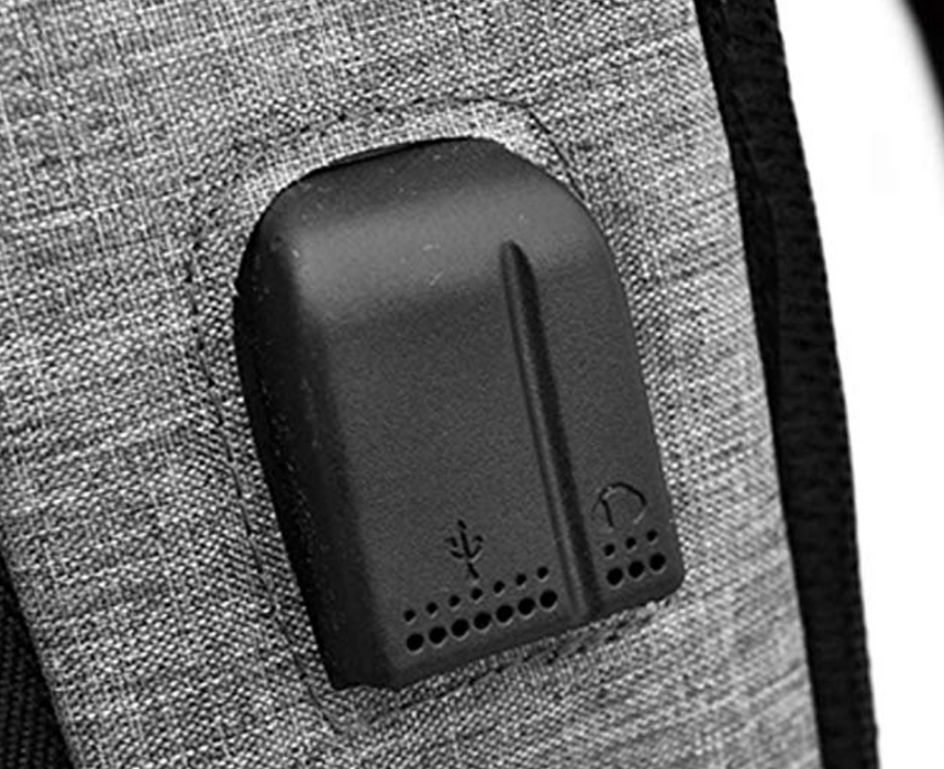 Medium Sleek Two Tone Anti-Theft 17" Laptop Backpack with USB Charging and TSA Lock