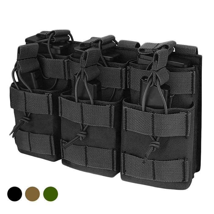 Molle Tactical 600D 5.56 Triple Magazine Double-Layer Mag Pouch