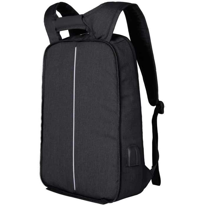 Slim Multi Compartment Laptop Backpack with USB Charging-1806 Basic Bag Black-17.3inch-ERucks