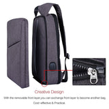 Slim Multi Compartment Laptop Backpack with USB Charging-1806 Basic Bag Black-17.3inch-ERucks