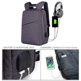 Slim Multi Compartment Laptop Backpack with USB Charging-1806 Basic Bag Black-17.3inch-ERucks