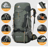 Free Knight 75L Camping Hiking Trekking Rucksack Backpack