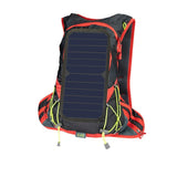 Sunset Red Super Ultralight Solar Powered Backpack with USB Charging