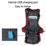 Sunset Red Super Ultralight Solar Powered Backpack with USB Charging