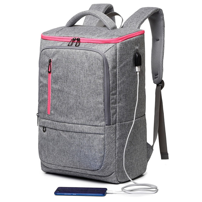 Women's Large Capacity Gym Backpack with USB Charging