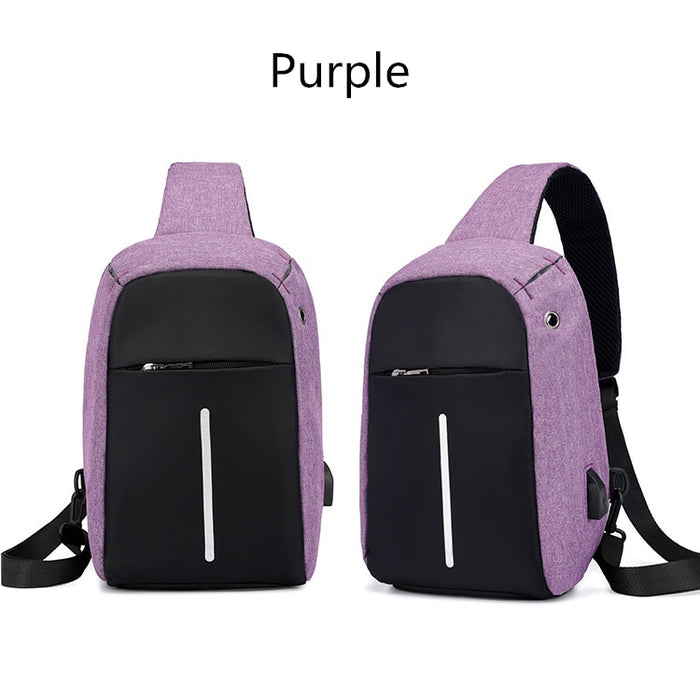 Small Original Anti-Theft Backpack Cross Body Single Shoulder With USB Charging