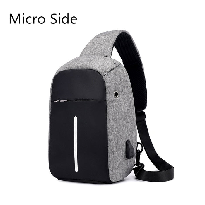 Small Original Anti-Theft Backpack Cross Body Single Shoulder With USB Charging