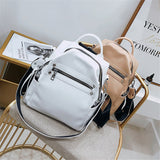 Women's Sheepskin Trendy Fashion Hip School Leather Backpack