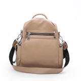 Women's Sheepskin Trendy Fashion Hip School Leather Backpack