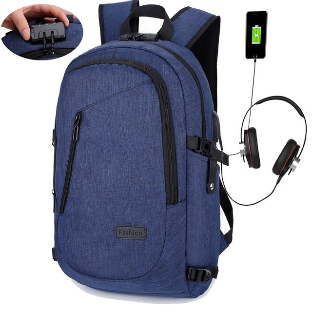 eRucks Women's Medium Anti-Theft 15" Laptop Backpack with USB Charging and TSA Lock