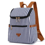 Women's Striped Canvas Backpack