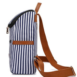 Women's Striped Canvas Backpack