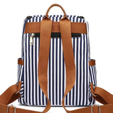 Women's Striped Canvas Backpack