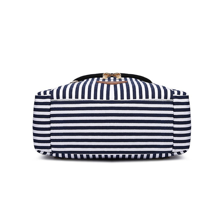Women's Striped Canvas Backpack