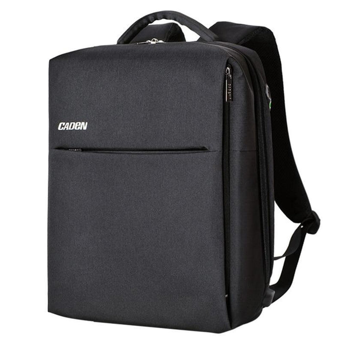 Caden Men's Square 15" Laptop Backpack with USB Charging Port