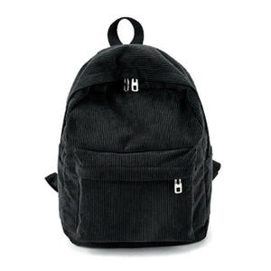 Women's Retro Corduroy Backpack