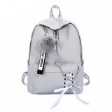 Girls Punk Lace-Up School Backpack